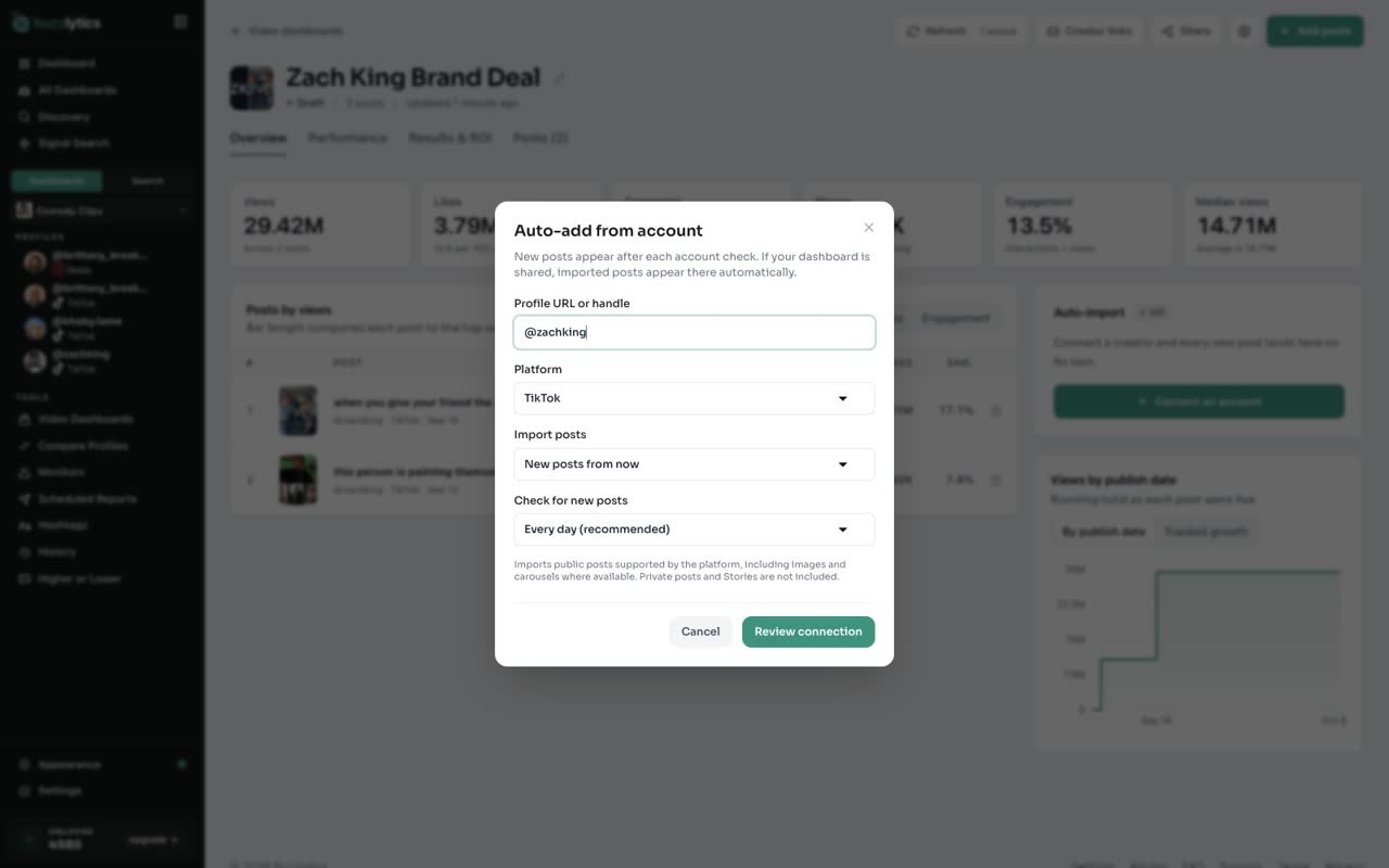 Connect an account