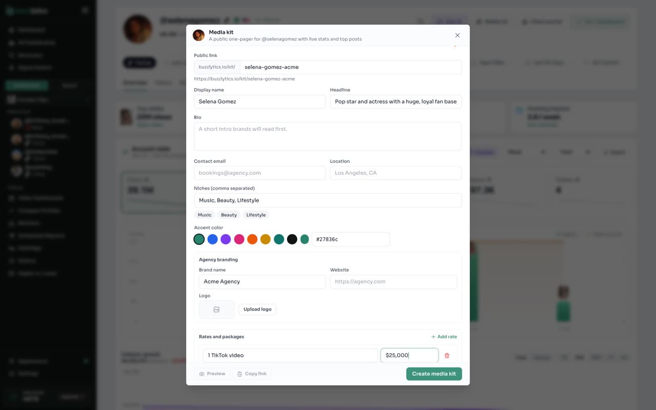 Add your rates