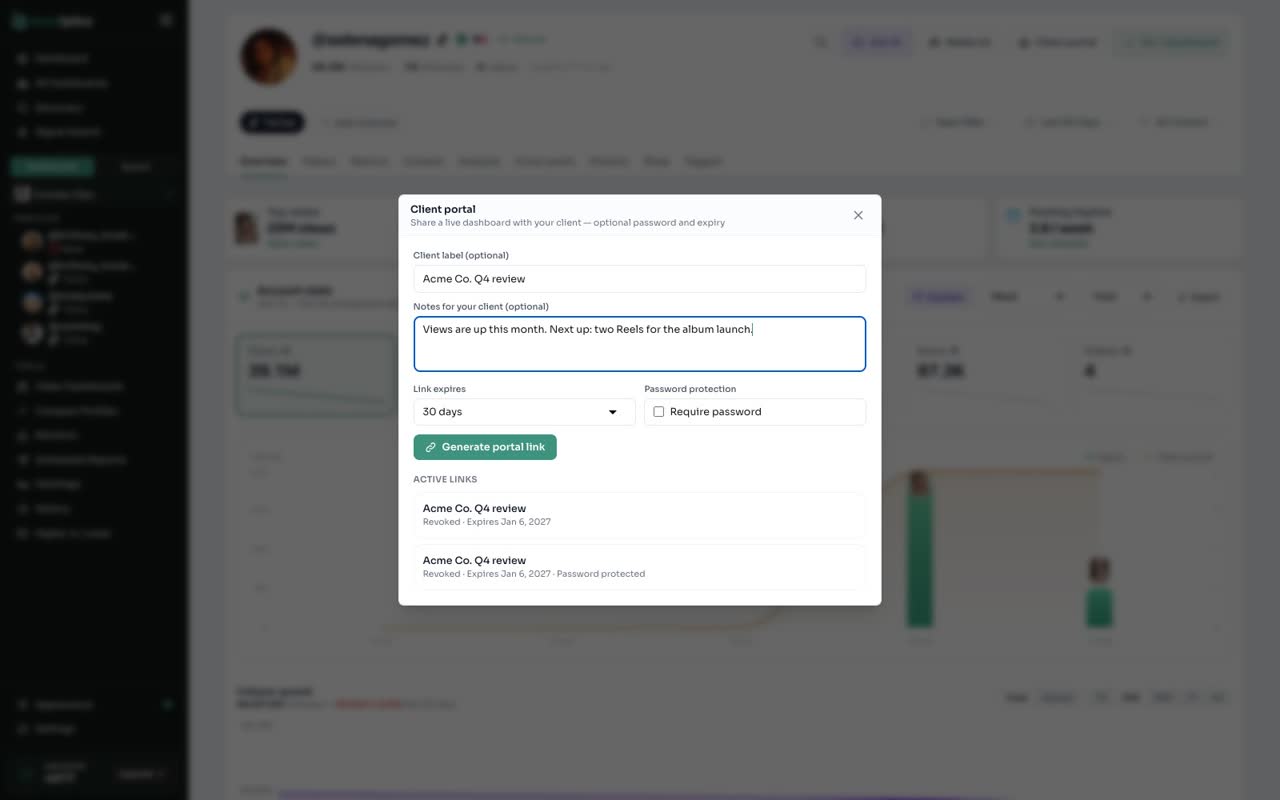 Add a label and notes