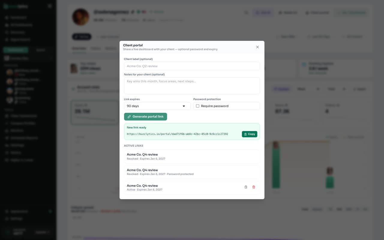 Generate portal link