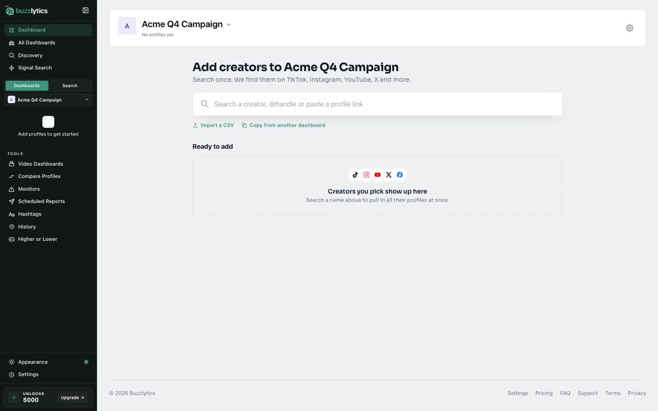 Create a dashboard