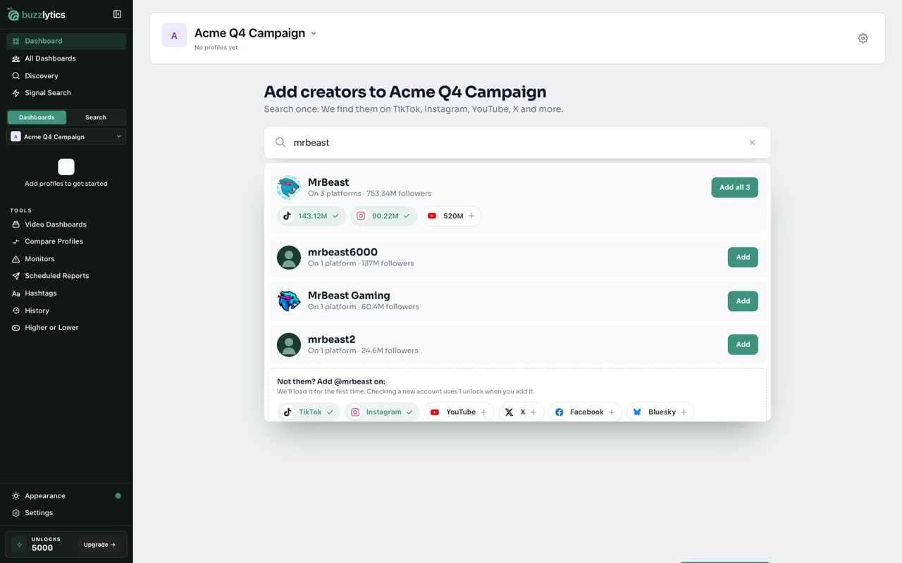 Add every platform, or just one