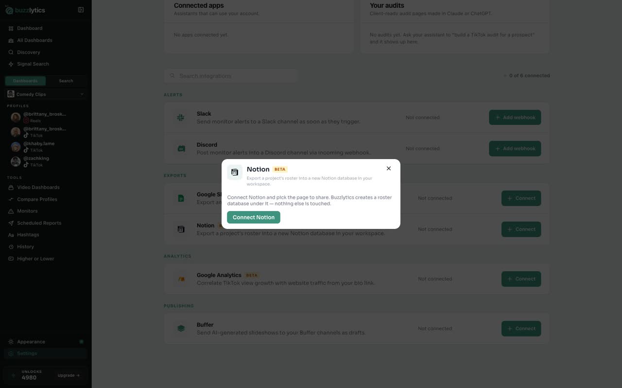 Or connect Notion