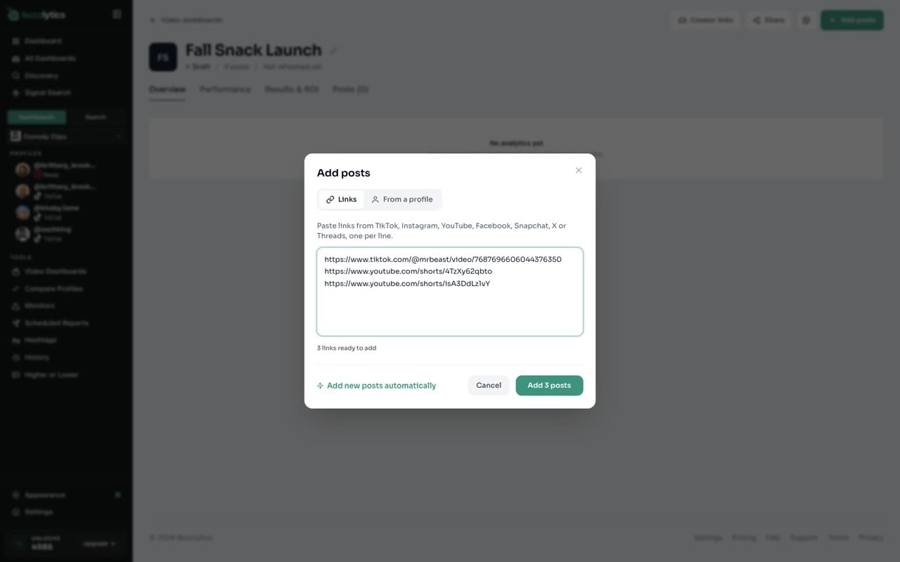 Paste post links